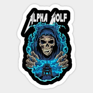 ALPHA WOLF MERCH VTG Sticker